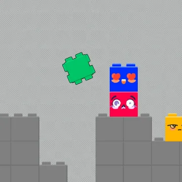 Кооперативный платформер для двоих. Играйте с другом и проходите сложные уровни, разрушая блоки в виде кирпичиков!