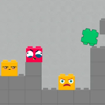 Кооперативный платформер для двоих. Играйте с другом и проходите сложные уровни, разрушая блоки в виде кирпичиков!