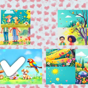 Соберите яркие и увлекательные картинки, меняя местами их части! Игра "Микс пазл: Детские рисунки" развивает логику, внимание и навыки решения задач.