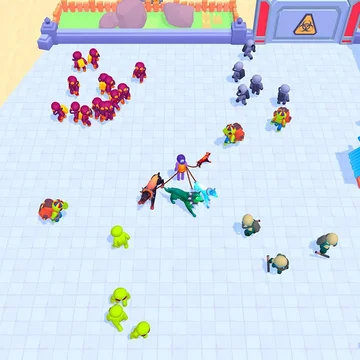 Улучшайте свой отряд собак! Пришельцы захватили зоопарк. Вступайте в бой с НЛО, зомби и другими угрозами. Приручите псов. Корги, Хаски, Акиту, Доберман, Сиба-ину и другие породы. Развивайте своих собак, превращая их в настоящих героев!