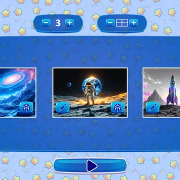 Путешествуйте по космосу в Микс Пазл: Космос! Меняйте блоки местами, чтобы собирать космические картины. Исследуйте планеты, звезды и галактики!