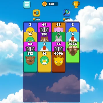 Объединяй одинаковых животных и доберись до зебры!