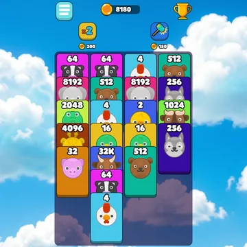 Объединяй одинаковых животных и доберись до зебры!