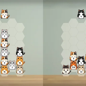 Котопад 2048: простая механика, приятная атмосфера, затягивающий геймплей и бесконечные возможности для рекордов!