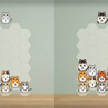 Котопад 2048: простая механика, приятная атмосфера, затягивающий геймплей и бесконечные возможности для рекордов!