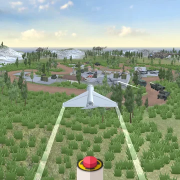 Игра в которой тебе предстоит управлять ударными дронами и ядерной ракетой чтобы разгромить военную базу врага!