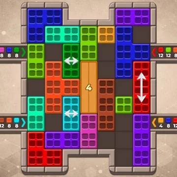 Логическая игра про цветные кубики. Двигайте блоки, заполняйте фигуры кубиками и решайте увлекательные головоломки.