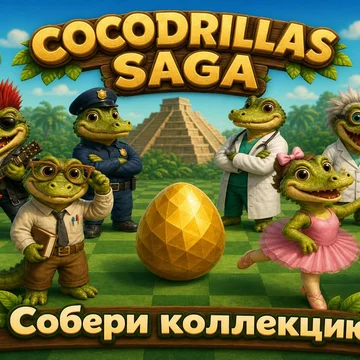 Cocodrillas Saga - увлекательная игра в жанре мерж! Создавайте крокодилов разных профессий. Играйте бесплатно и наслаждайтесь живым общением персонажей! (скриншот 5)