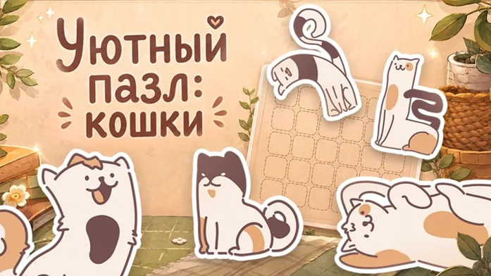 Уютный Пазл: Кошки на Пикабу Игры