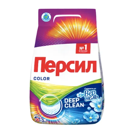Стиральный порошок для цветного белья ПЕРСИЛ Color Свежесть от ВЕРНЕЛЬ, автомат, 3кг