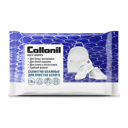 Салфетки влажные Collonil для белого, 15 шт