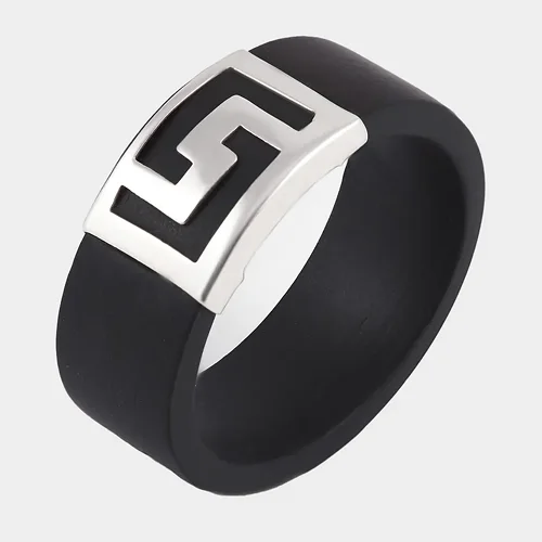 Каучуковое кольцо серебро 925