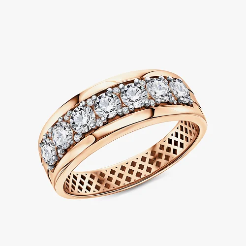 Золотое кольцо с фианитами